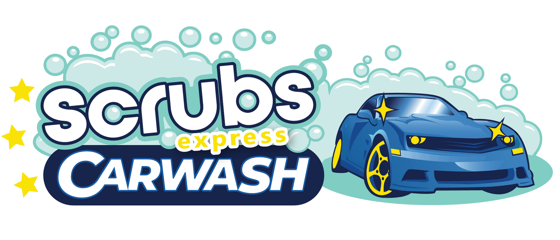 Scrubs Express Carwash Car Logo