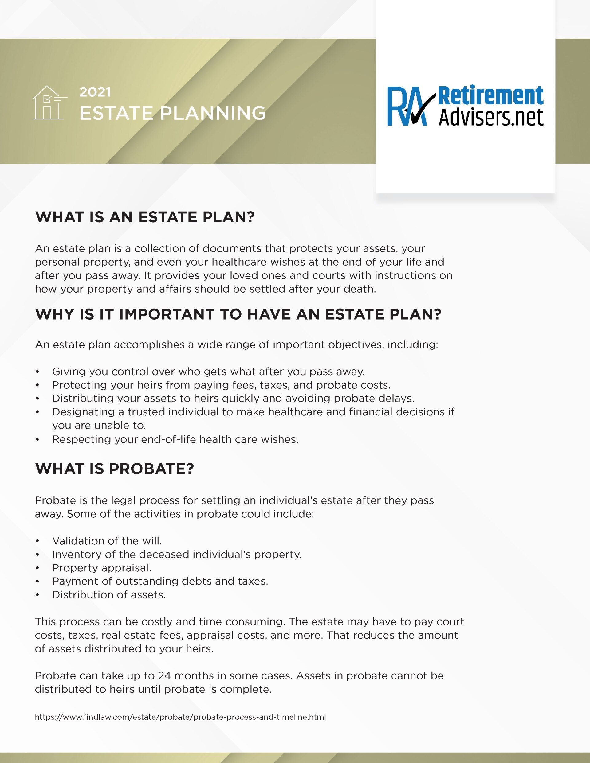 2021 Estate Planning Cheat Sheet