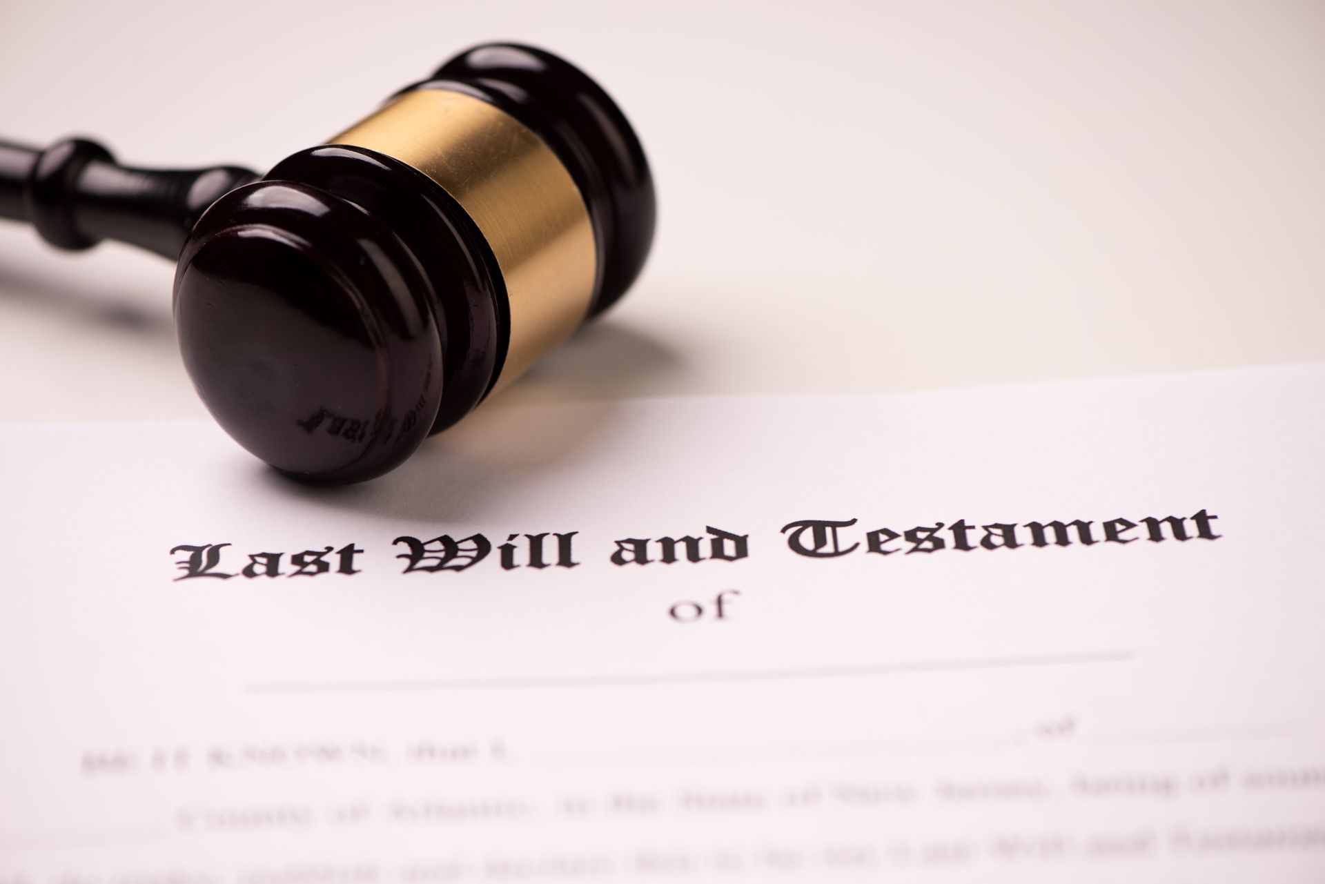 Gavel resting on a 