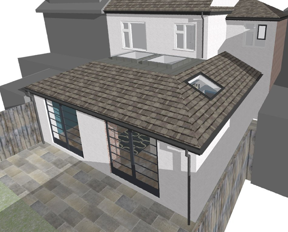 new home extension under construction