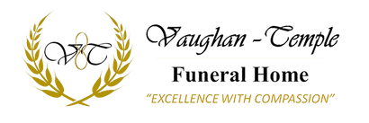 The logo for sample funeral home is shown on a white background.