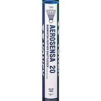 Aerosenna 20 shuttlecock tube, wit met blauwe accenten
