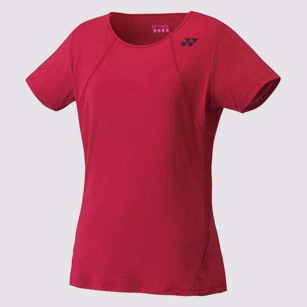 Roze sportief T-shirt met korte mouwen en een klein logo op de borst.