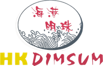 HK DIMSUM logo with Chinese characters above stylized waves in red, gray, and yellow