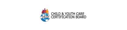 Logo for Child & Youth Care Certification Board. Features a globe and people figures.