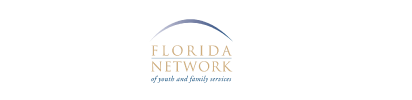 Logo of the Florida Network of Youth and Family Services, with a curved line arching over the text.