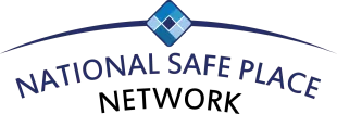 National Safe Place Network logo: blue diamond, arch, text.
