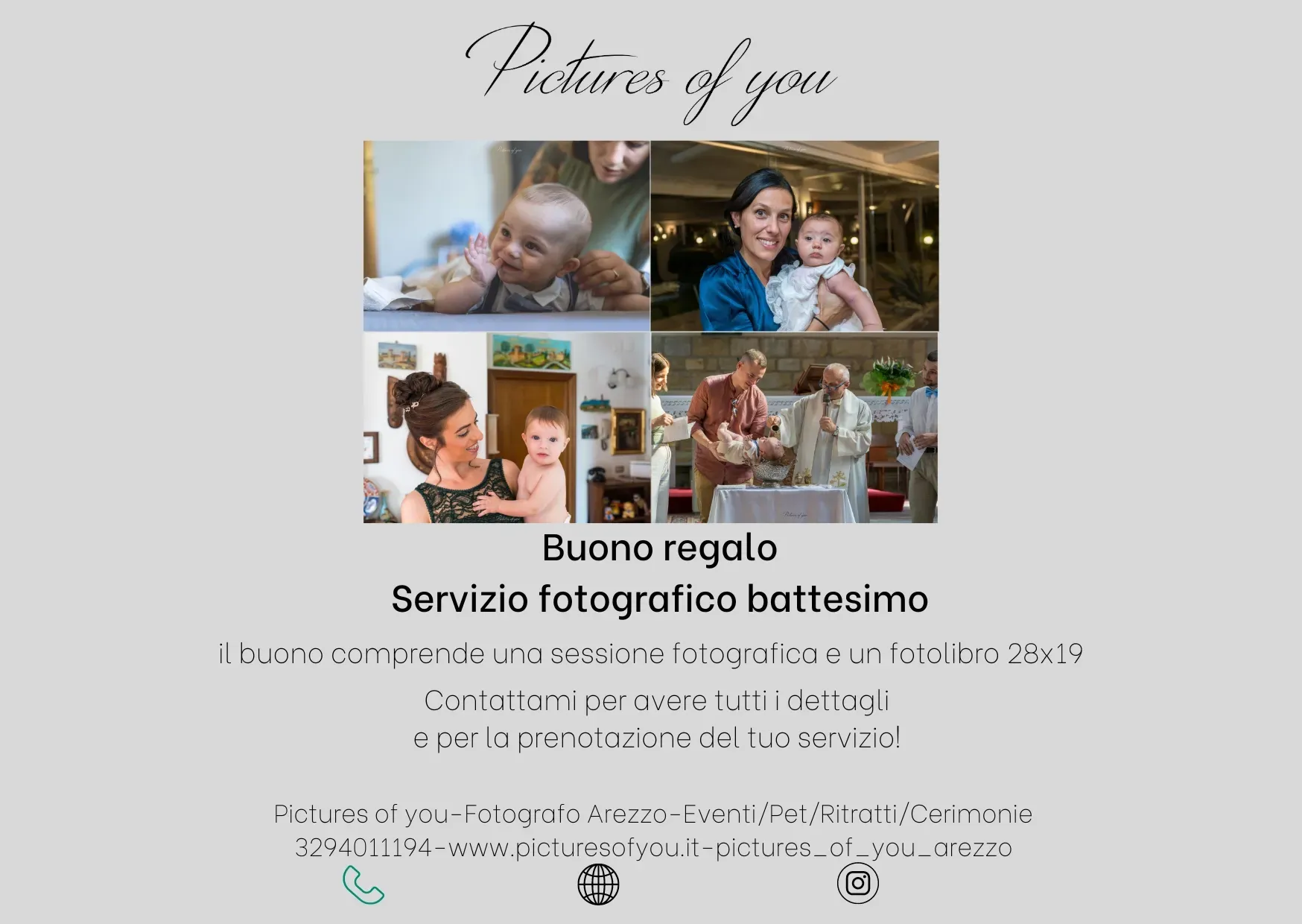 Regala servizio fotografico battesimo Arezzo