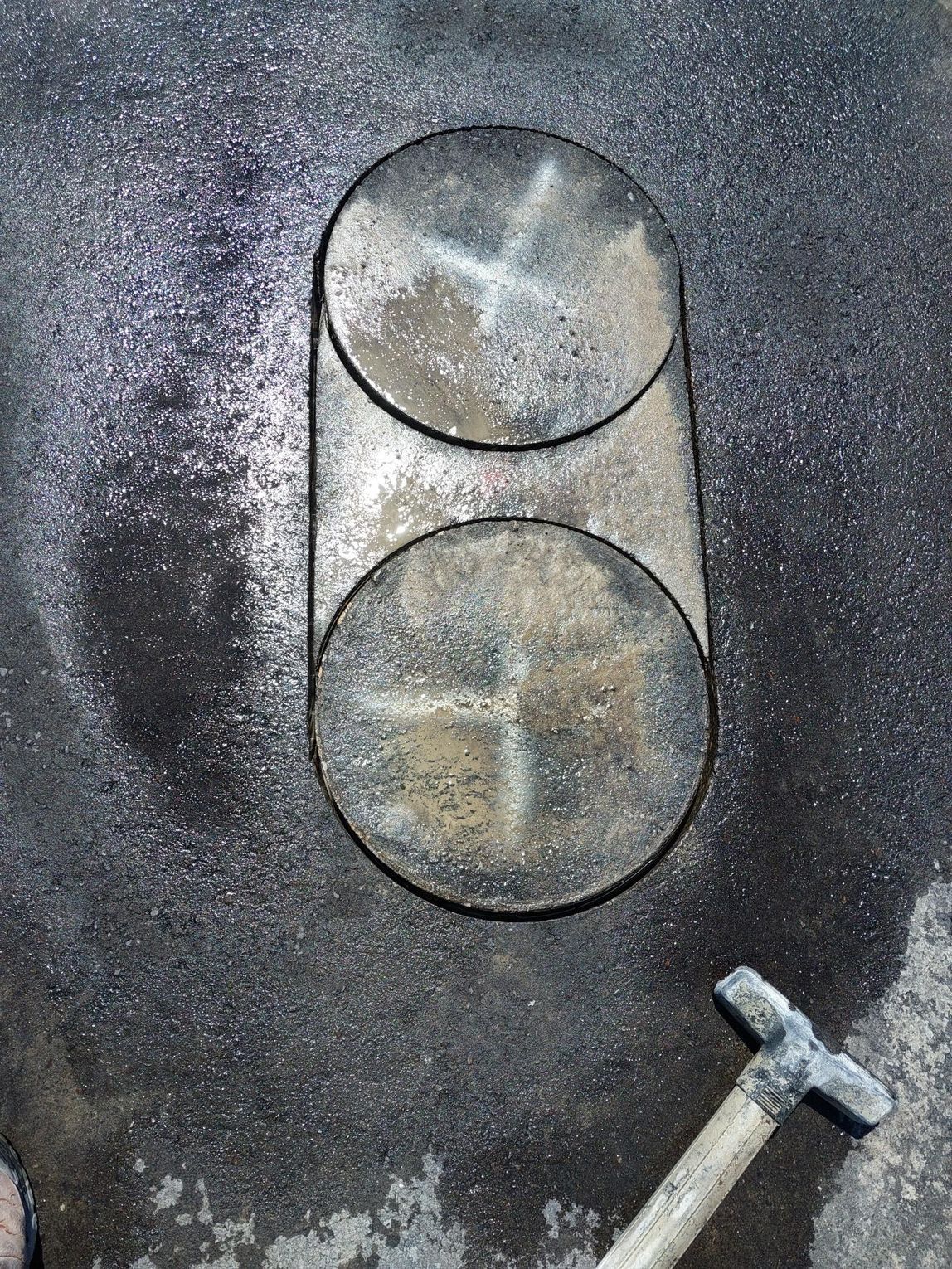 Two Circles On A Black Surface — Caldwell, ID — ACDS Concrete Cutting