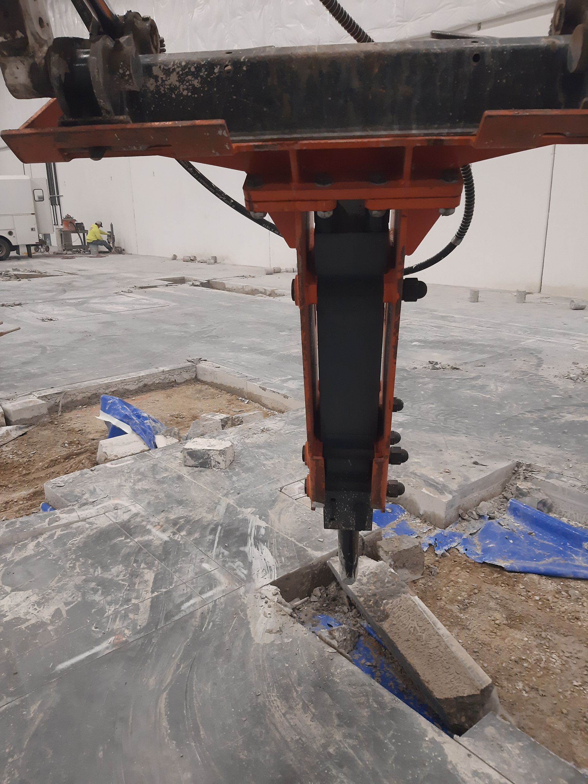 Machine Is Cutting A Hole — Caldwell, ID — ACDS Concrete Cutting