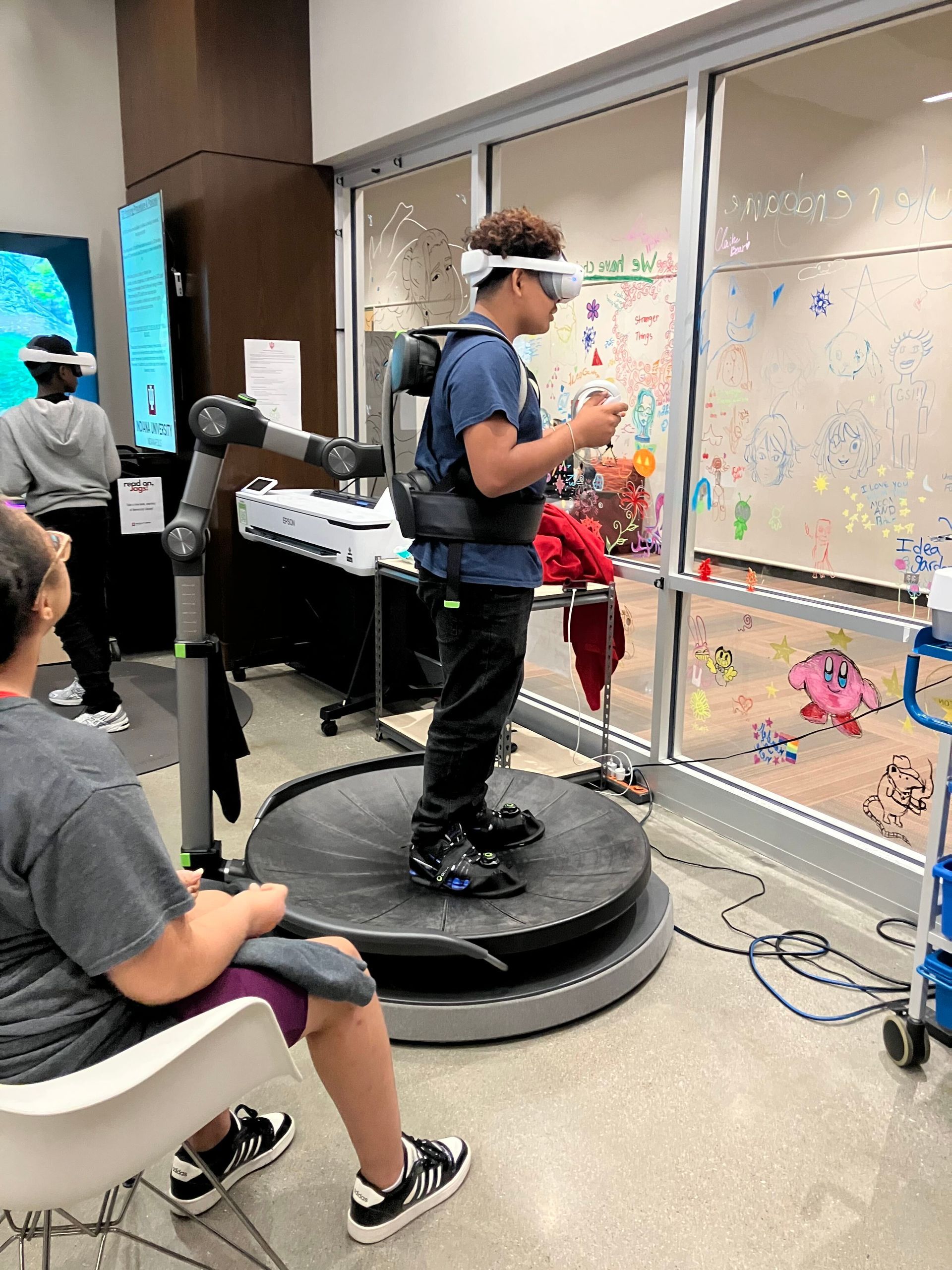 8th grade scholars exploring the Idea Garden during a visit to IU Indianapolis
