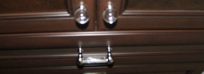 Glass Knobs and Handle