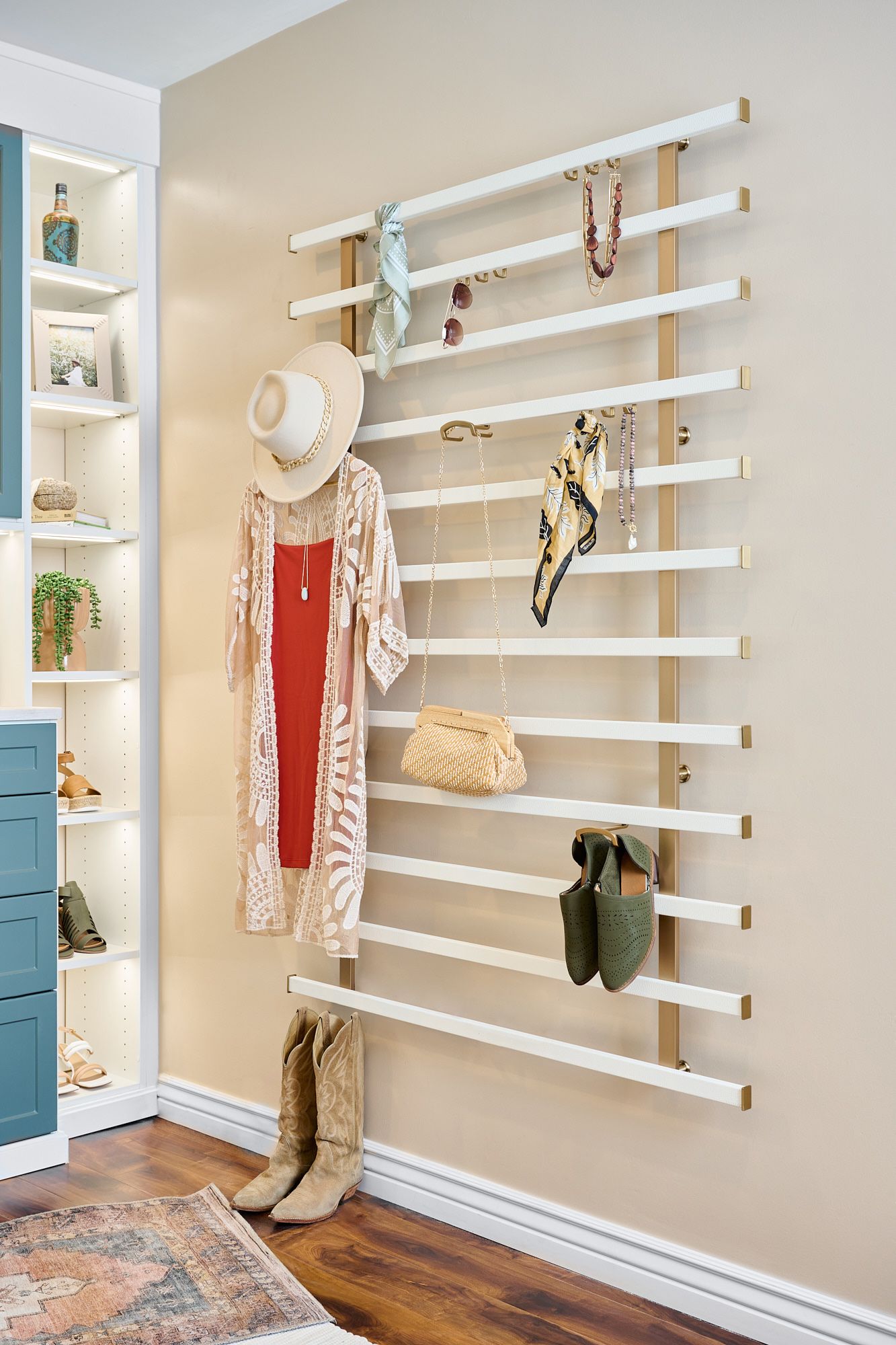 Lagoon and white closet right angle symphony