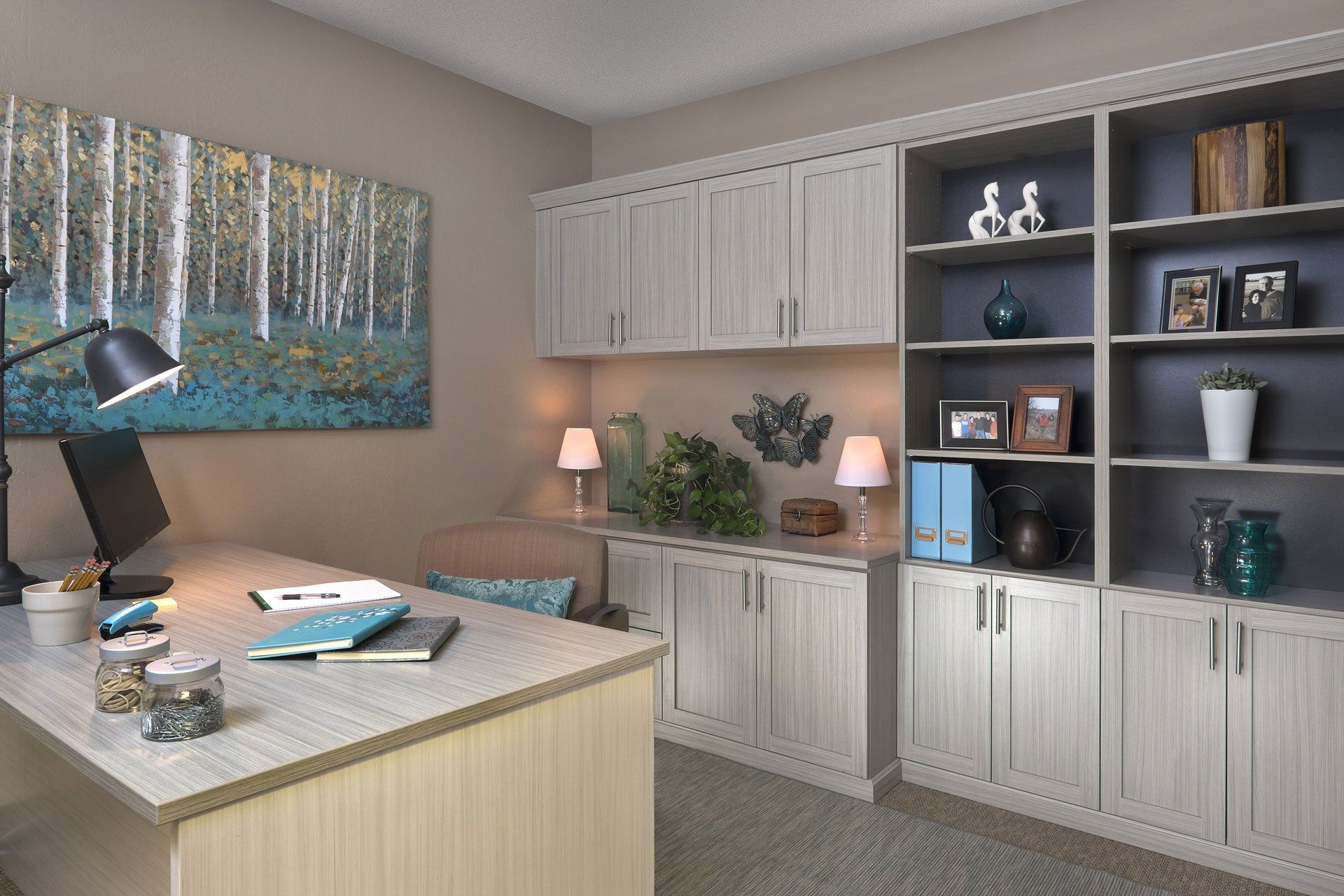Custom Home Office Cabinet and Desk