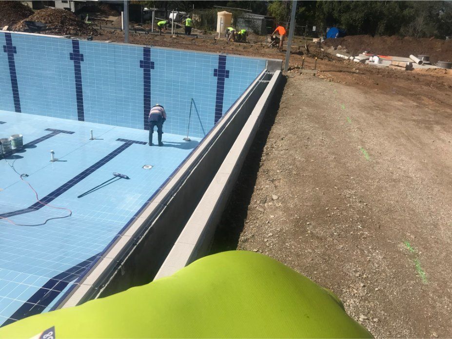 Construction of an Outdoor Swimming Pool — Worrall Tiling in South West Rocks, NSW