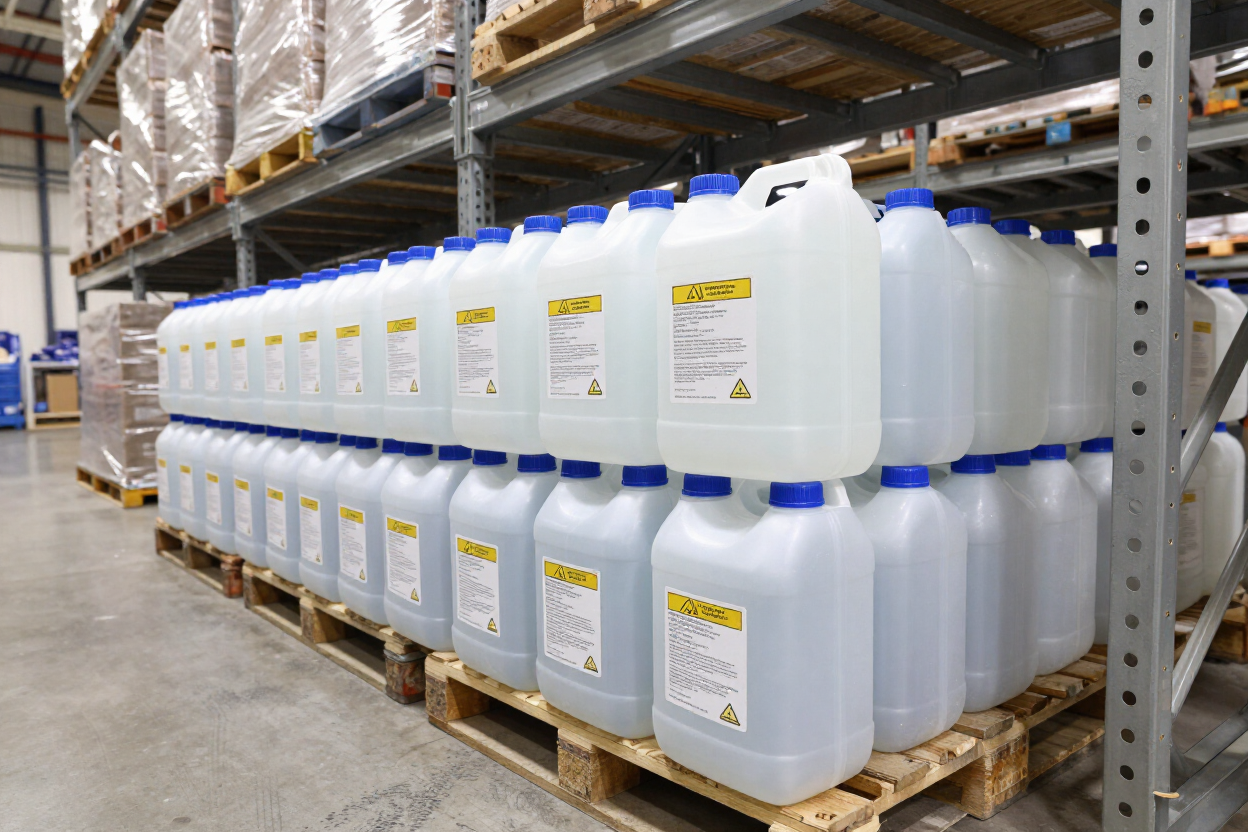 Galões de solvente industrial