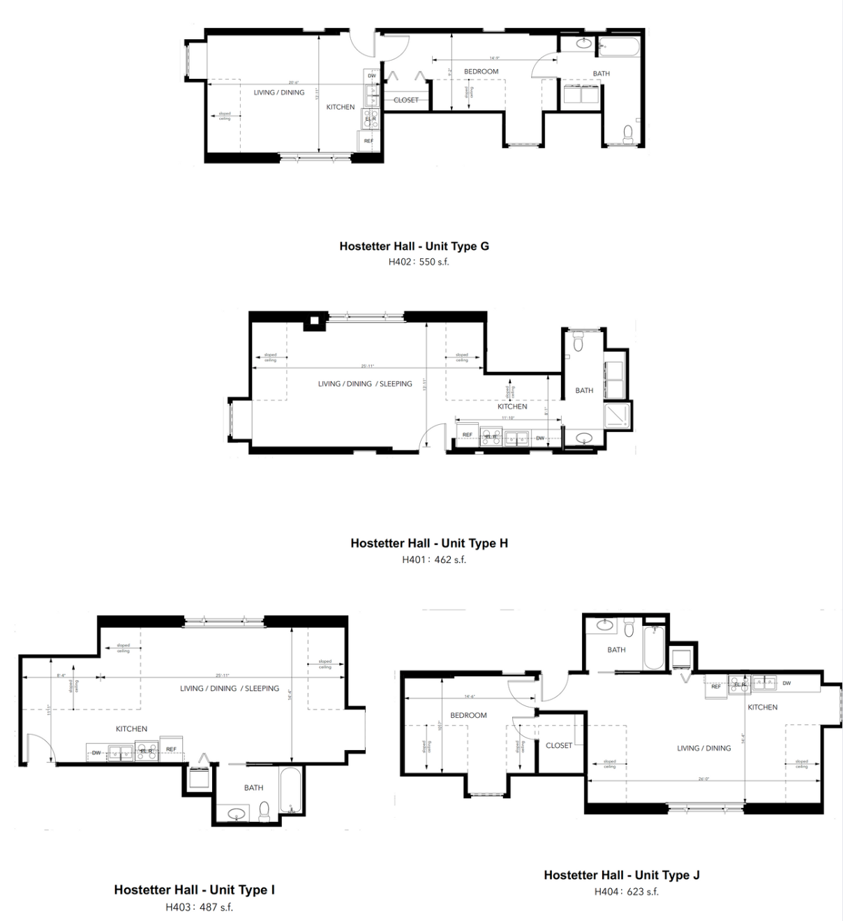 Floor plans for a multi-story house, showing the layout of each level, including bedrooms, bathrooms, kitchen, and living spaces.