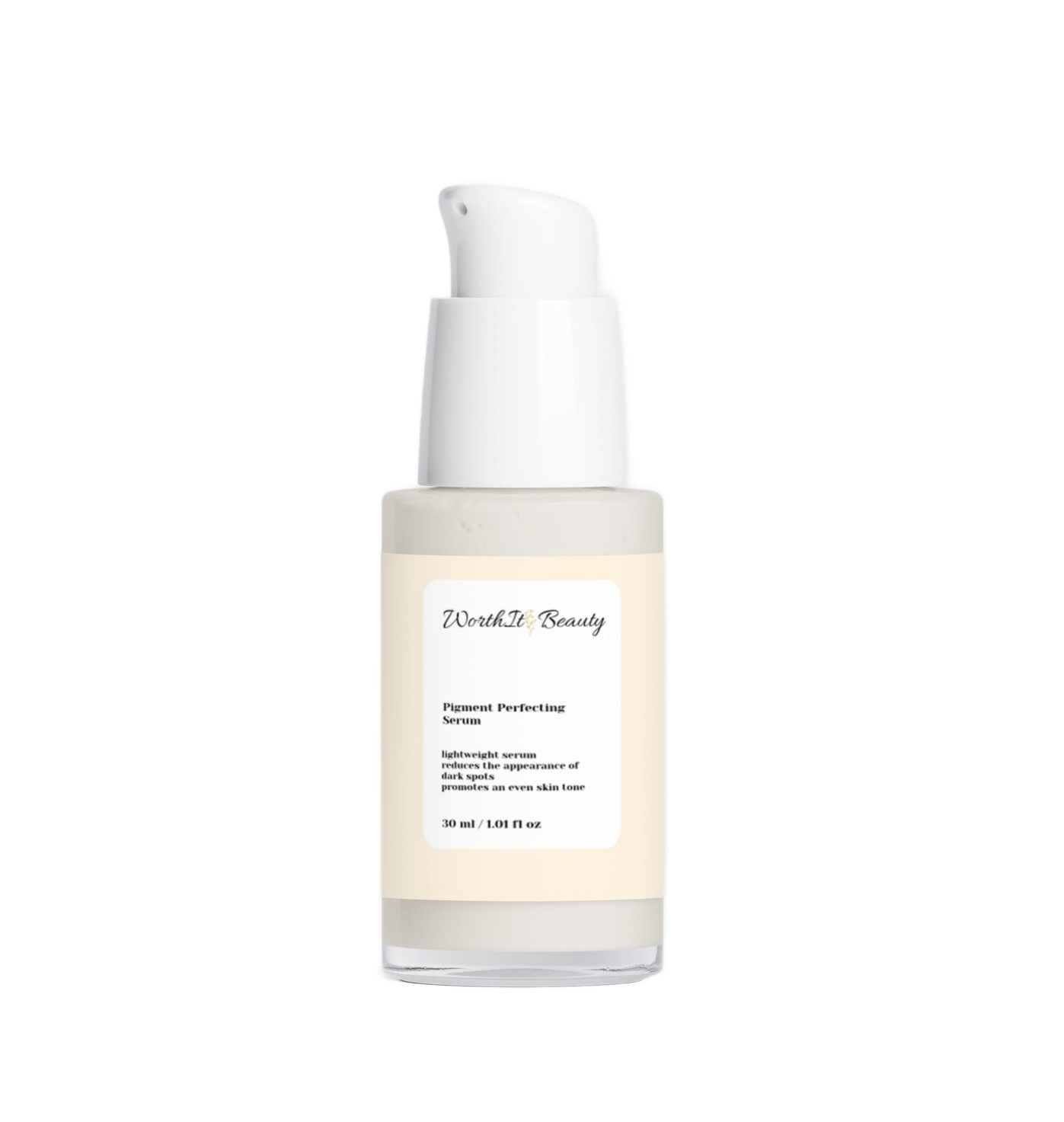 This clarifying Pigment Perfecting Serum is the perfect addition to any skincare brand's product lineup. It's a targeted solution to reduce uneven spots, even out skin tone, and promote a radiant, blemish-free complexion.
Product description: Our Pigment Perfecting Serum is designed to reduce the appearance of dark spots and promote an even skin tone. The lightweight formula hydrates and soothes while targeting pigmentation for a brighter complexion. Its scent adds an extra layer of indulgence, with earthy notes of vetiver root and wood, complemented by a soft, sweet almond background. Apply daily to clean skin for best results.
Combine with: Use together with our Sensitive Skin Oil-To-Milk Moisturizer and Pigment Perfecting Serum to promote a more even skin tone.