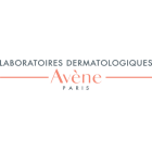 Avène Paris Logo mit korallenfarbenem Text und Linie.