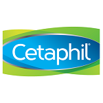 Cetaphil-Logo: Blauer Text auf einem blauen Oval, umgeben von Grün und Gelb.