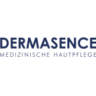 Dermasence logo in dark blue letters with "Medizinische Hautpflege" below.
