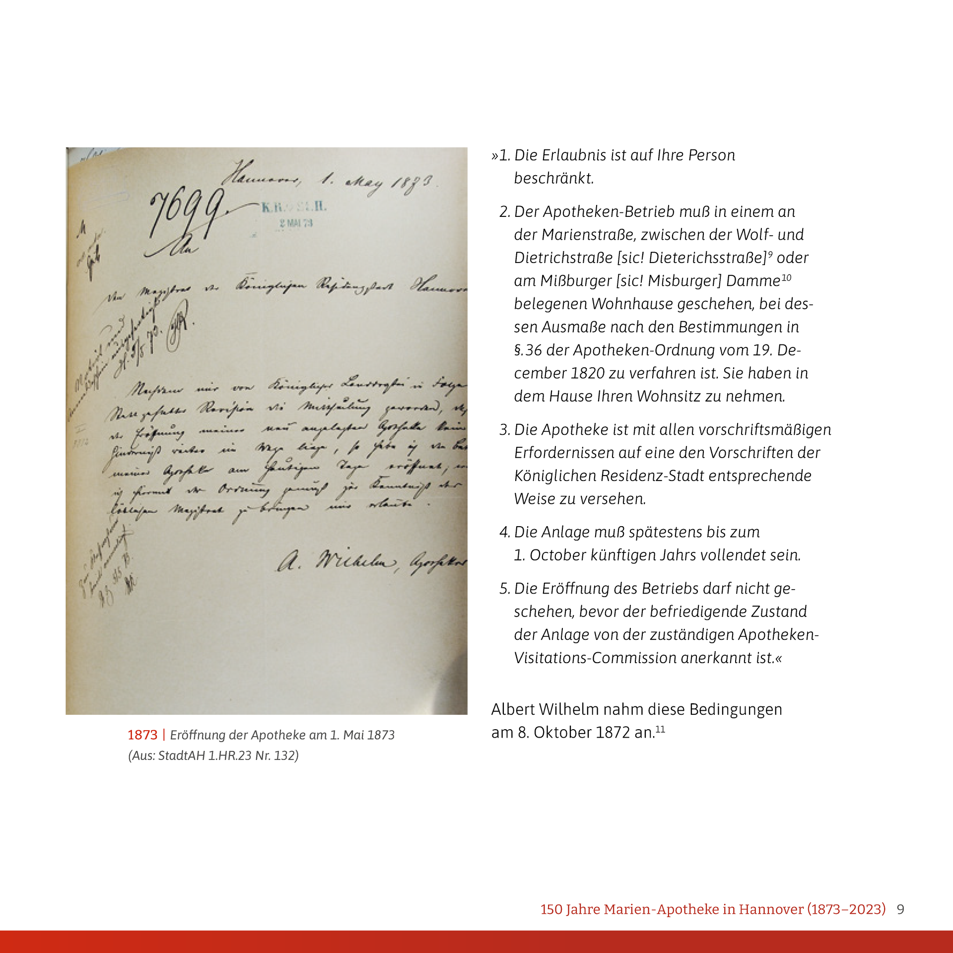 Eine Buchseite mit einem handgeschriebenen Brief darauf