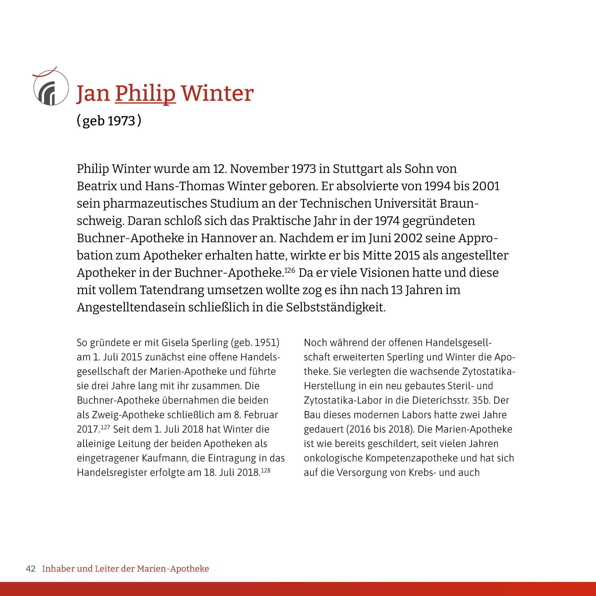 Eine Seite eines Buches von Jan Philip Winter