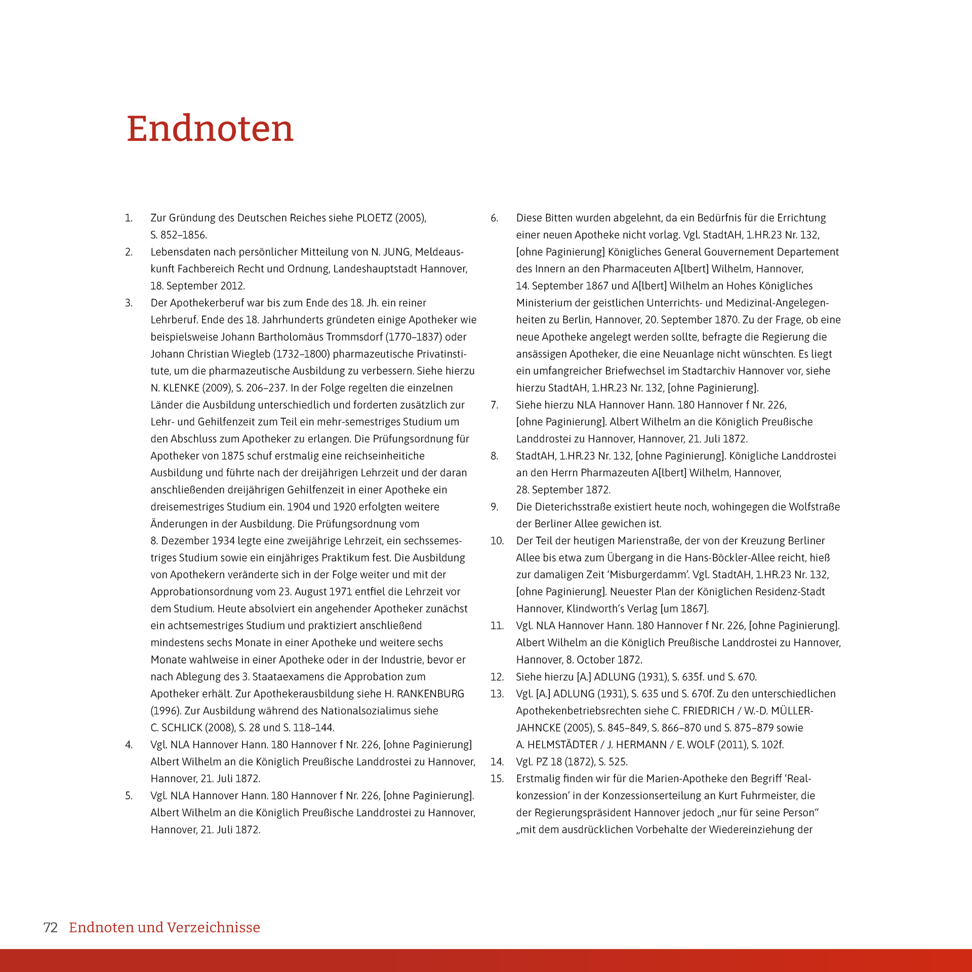 Eine Seite eines Buches mit dem Wort Endnoten darauf