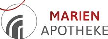 Ein Logo für Marien Apotheke mit einem Kreis in der Mitte