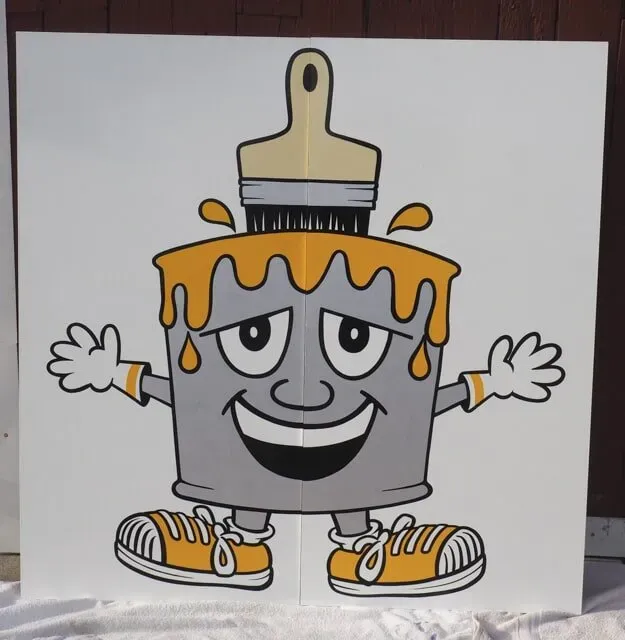 Paint Bucket With Happy Face | Boulder, CO | Brush-On Signs