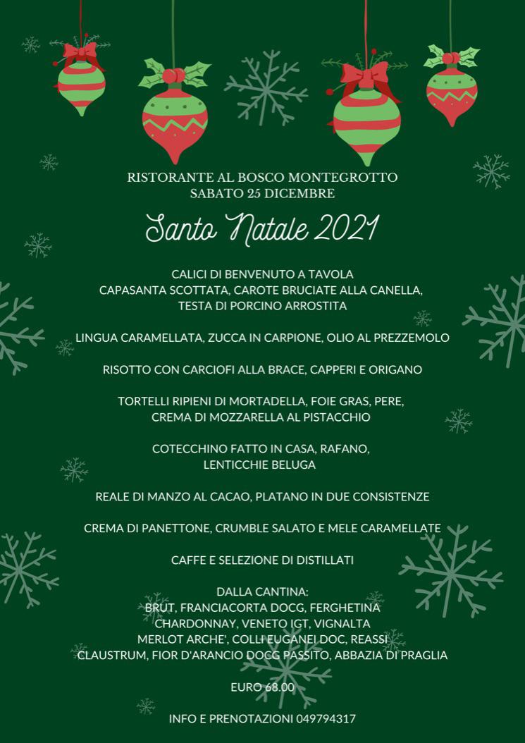 Menu for Christmas