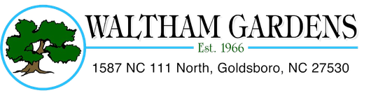 A logo for waltham gardens in north carolina