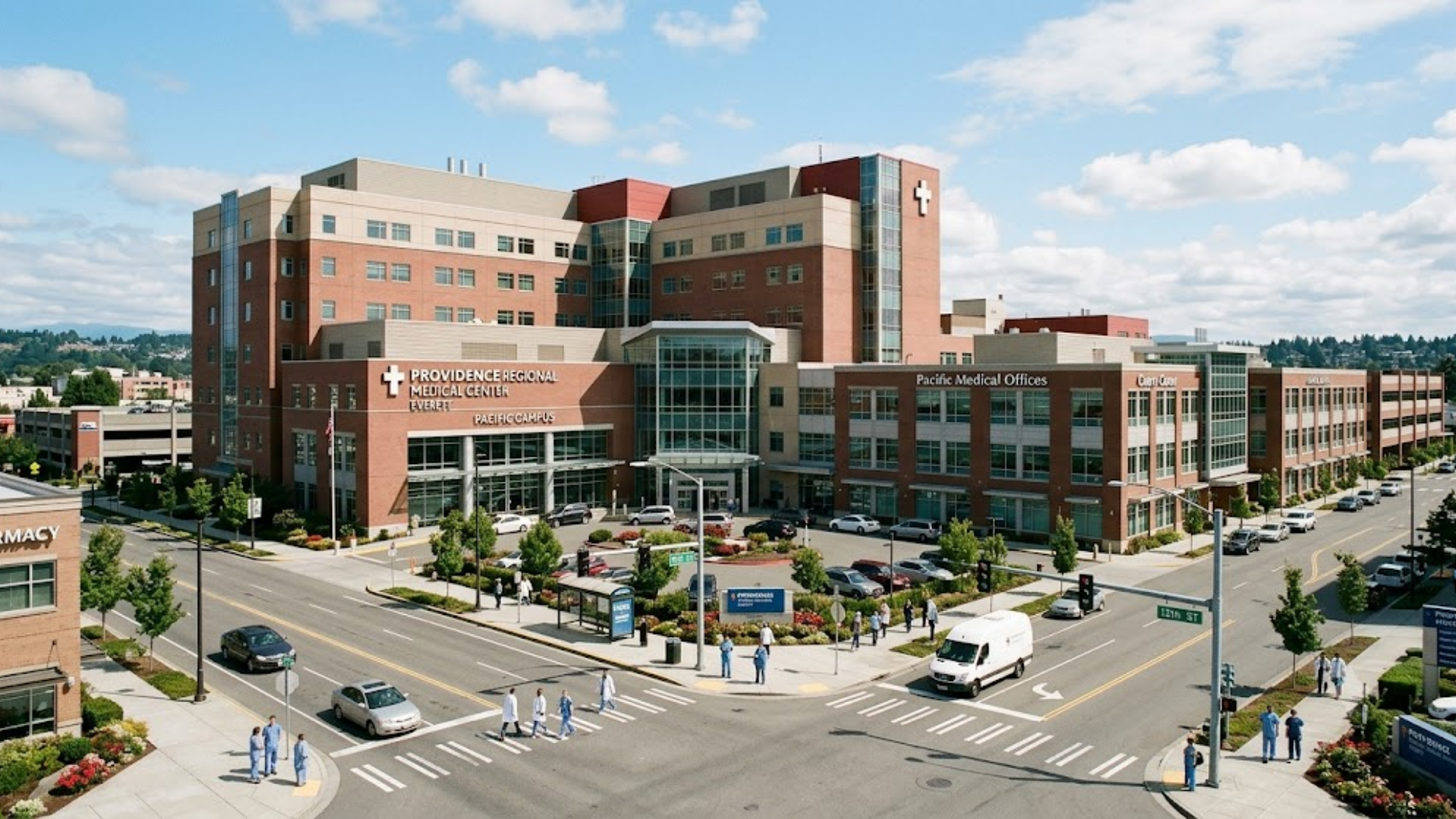 Everett WA hospital medical district exterior