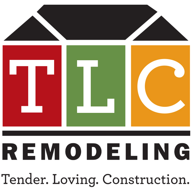 TLC Remodeling logo: a house shape with