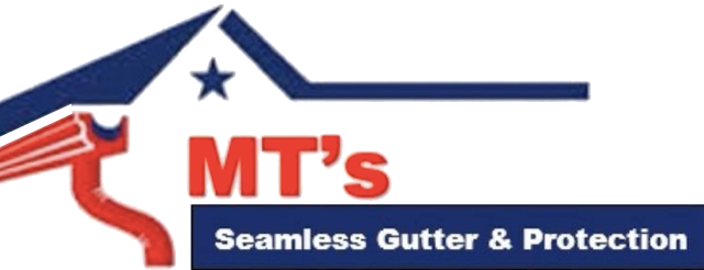 A logo for mt 's seamless gutter and protection