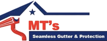 A logo for mt 's seamless gutter and protection