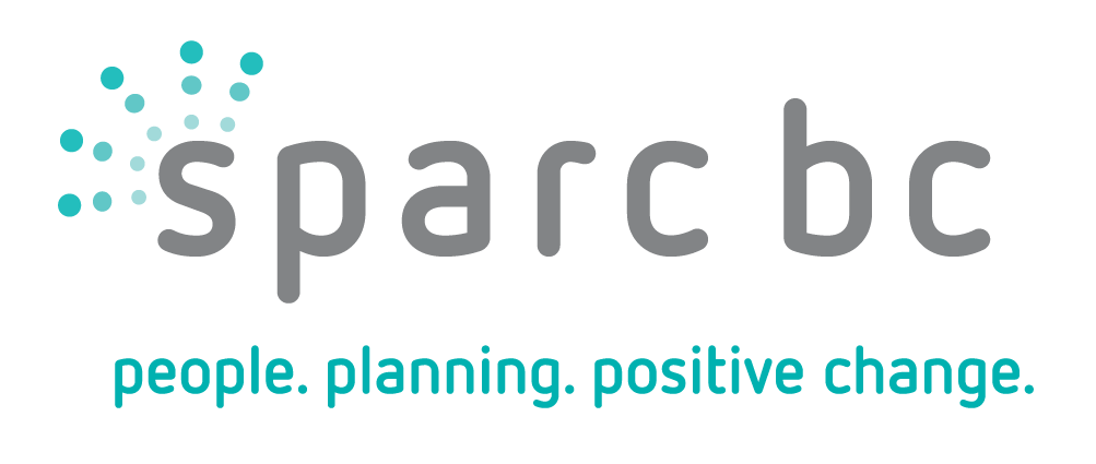 Sparcbc logo with grey and teal text and the tagline “people. planning. positive change.”