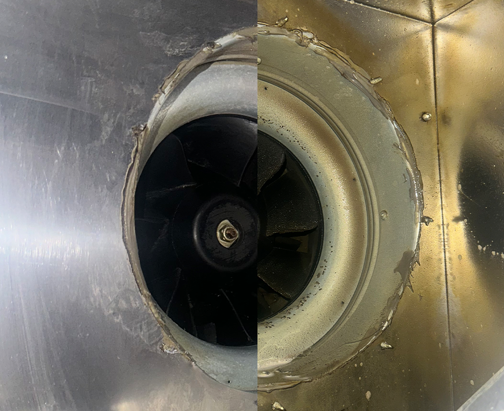 before and after of extraction fan