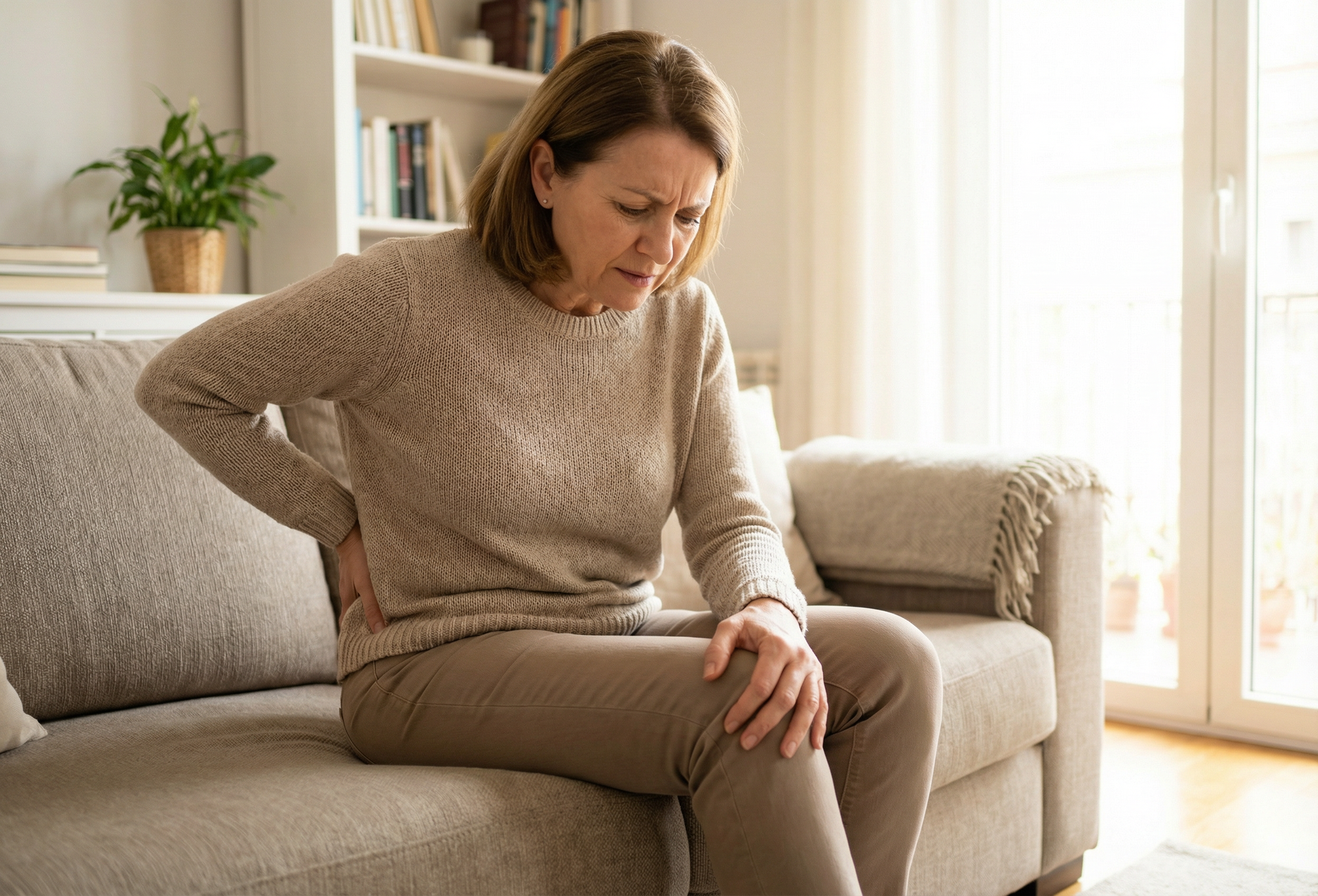 what causes sciatica? Woman with Sciatica