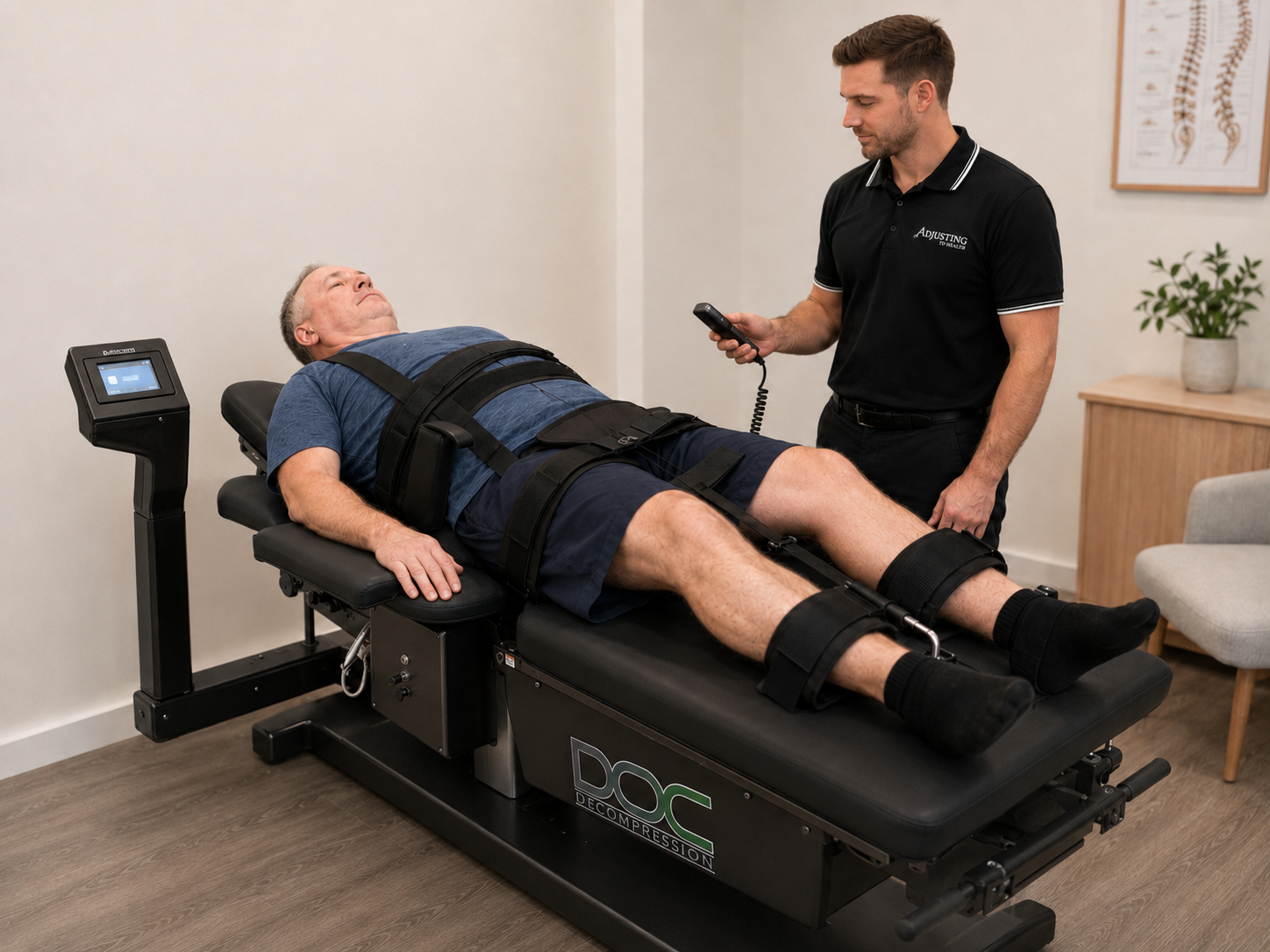 during decompression therapy