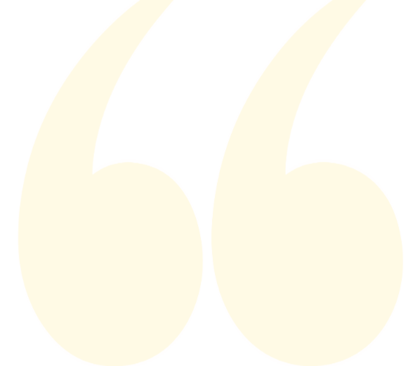 Pale yellow quotation marks on a white background