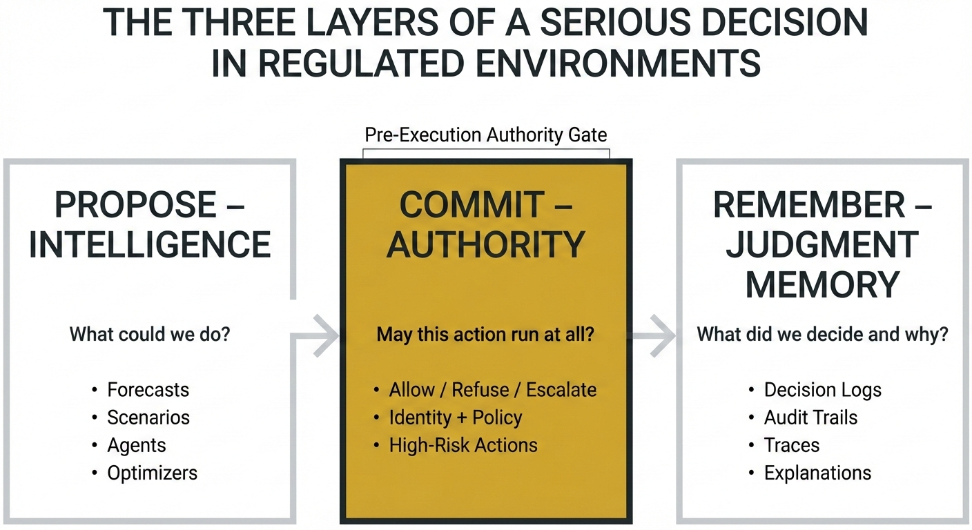 Decision Intelligence Has 3 Layers. Most Stacks Only Govern Two.