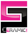 Un logo rose et noir pour les pro de la céramique.