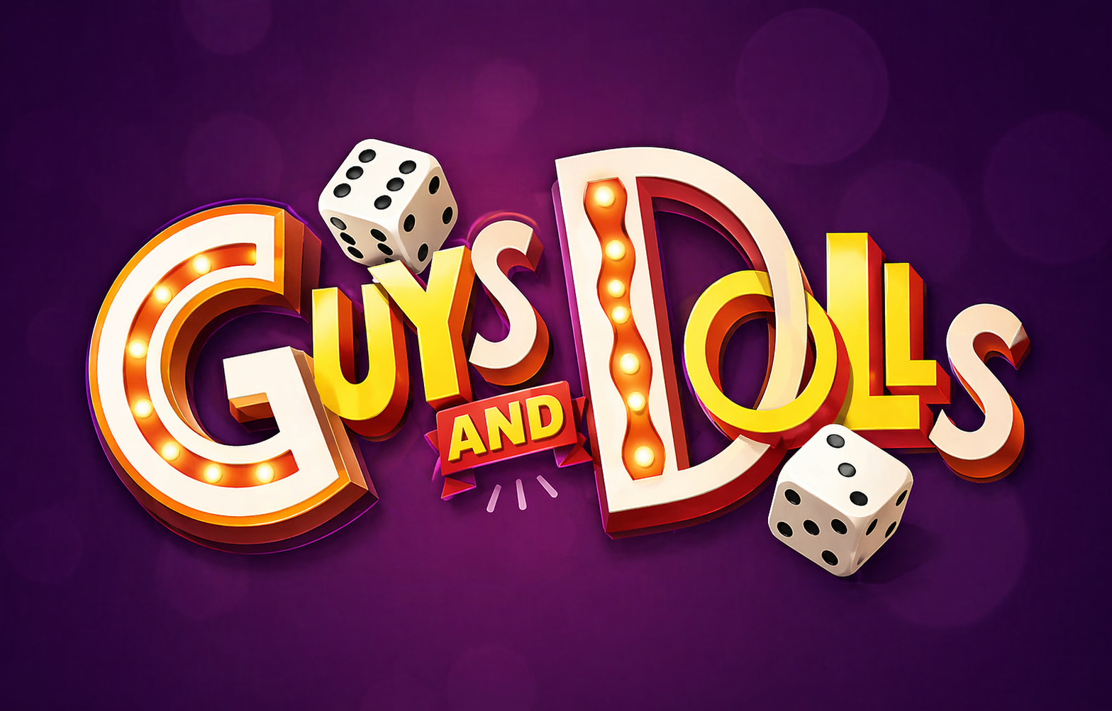 an image of the guys and dolls logo
