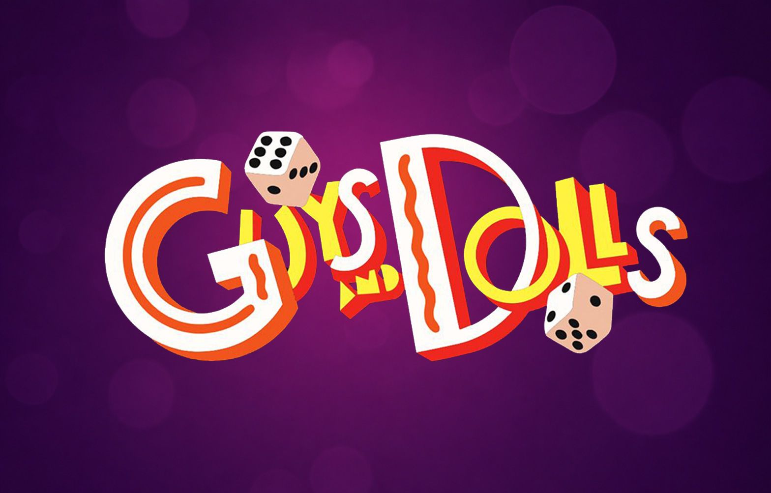 an image of the guys and dolls logo