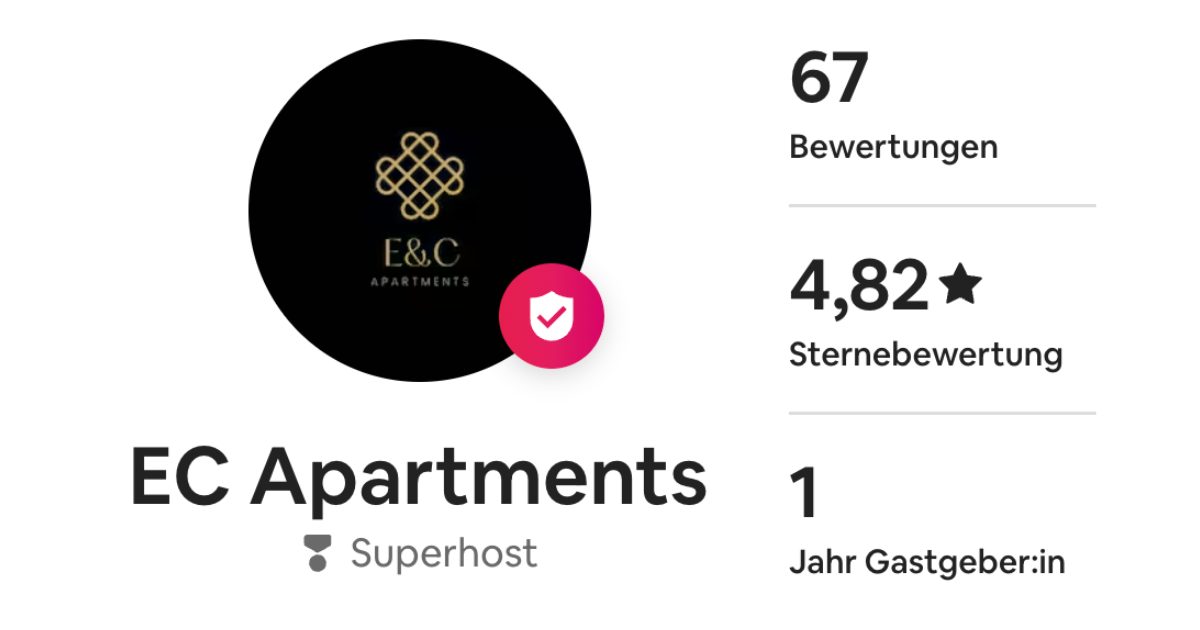 Airbnb Superhost mit 5-Sterne Bewertungen