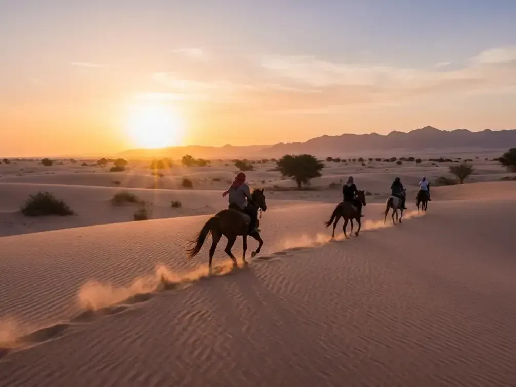 Horse experience in Hurghada with Red Sea coastline, desert scenery and beautiful Egyptian landscape
