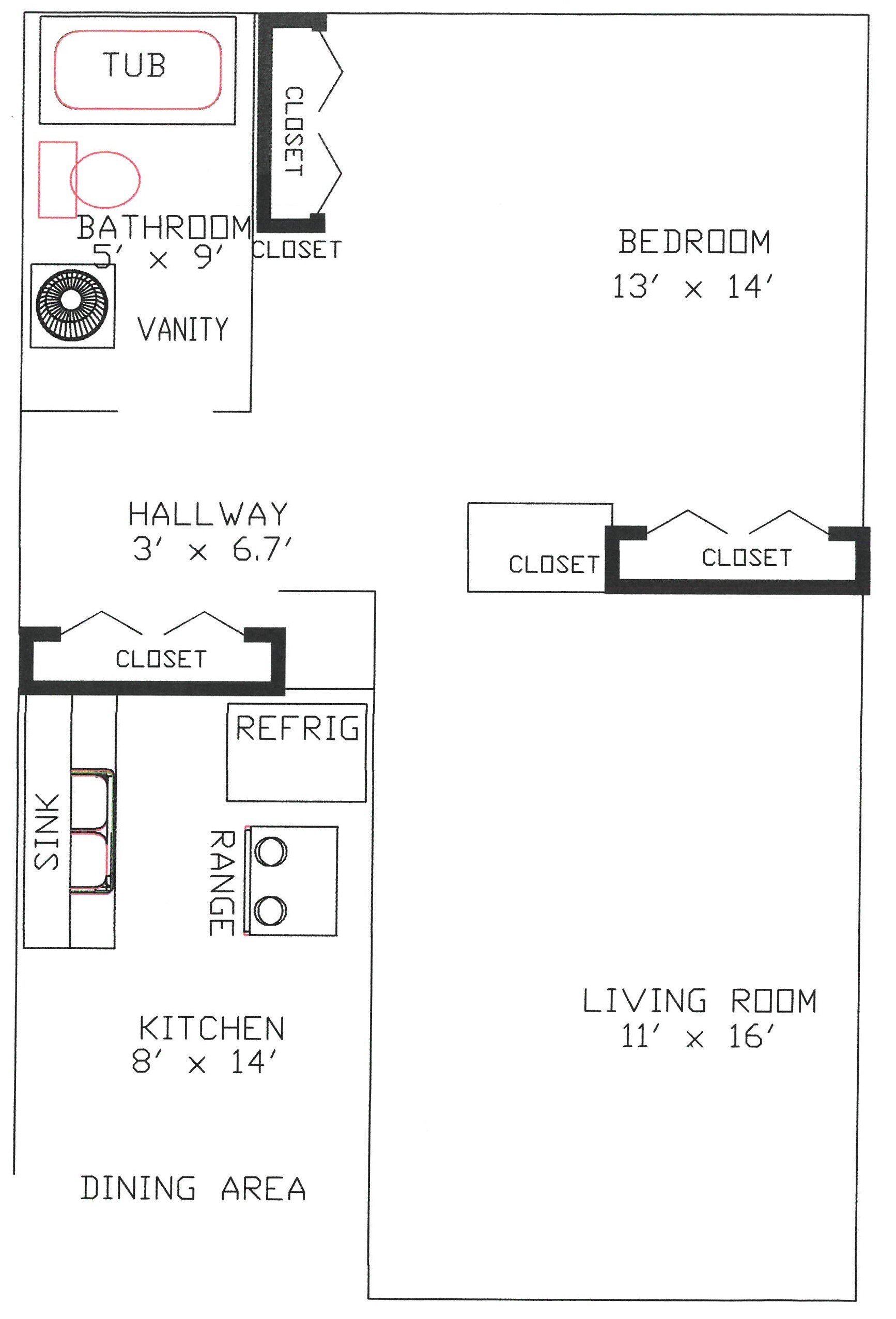 Photos of the Hillcrest Apartments