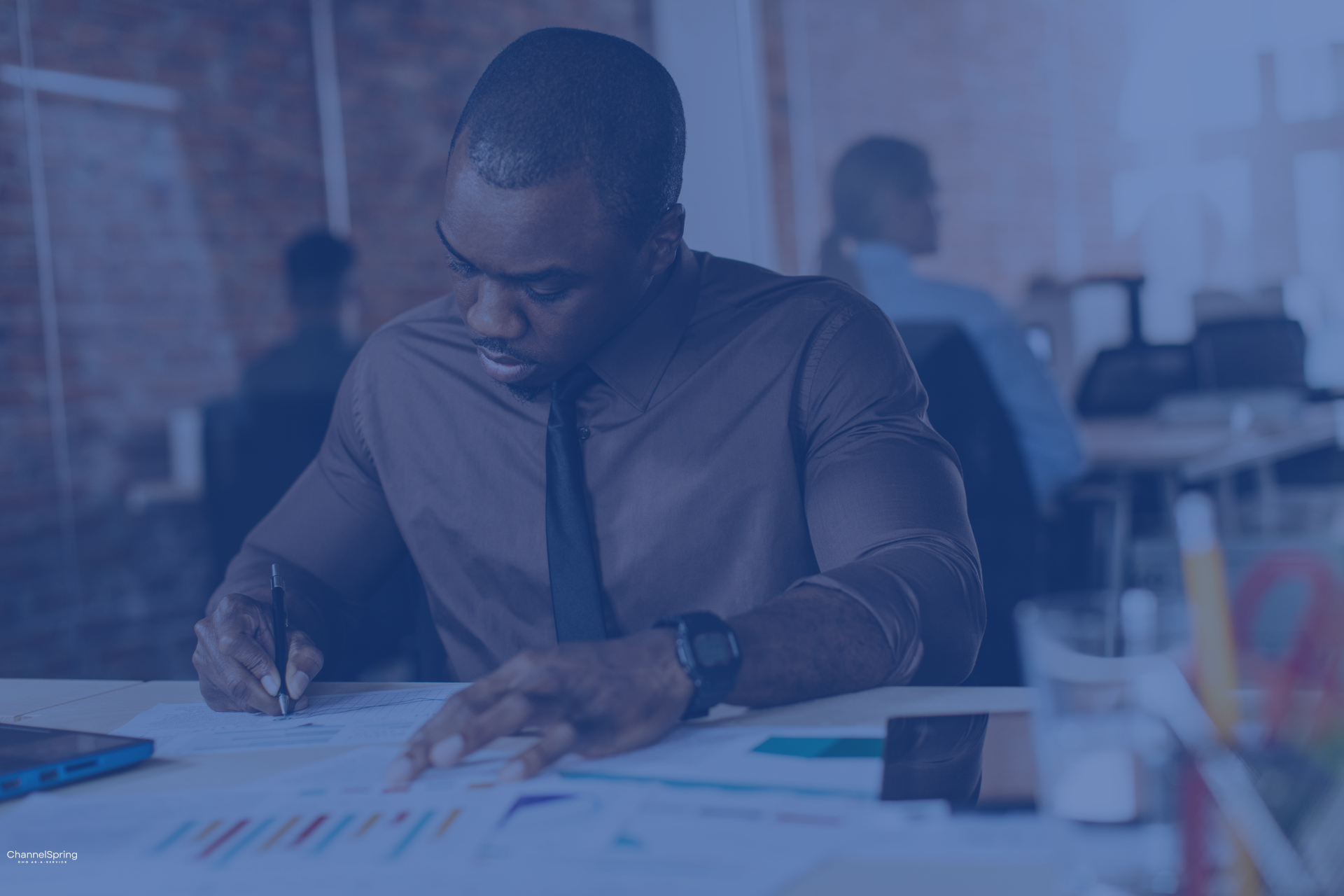 Fractional CMO reviewing marketing performance data/pipeline reports for an MSP/IT services company