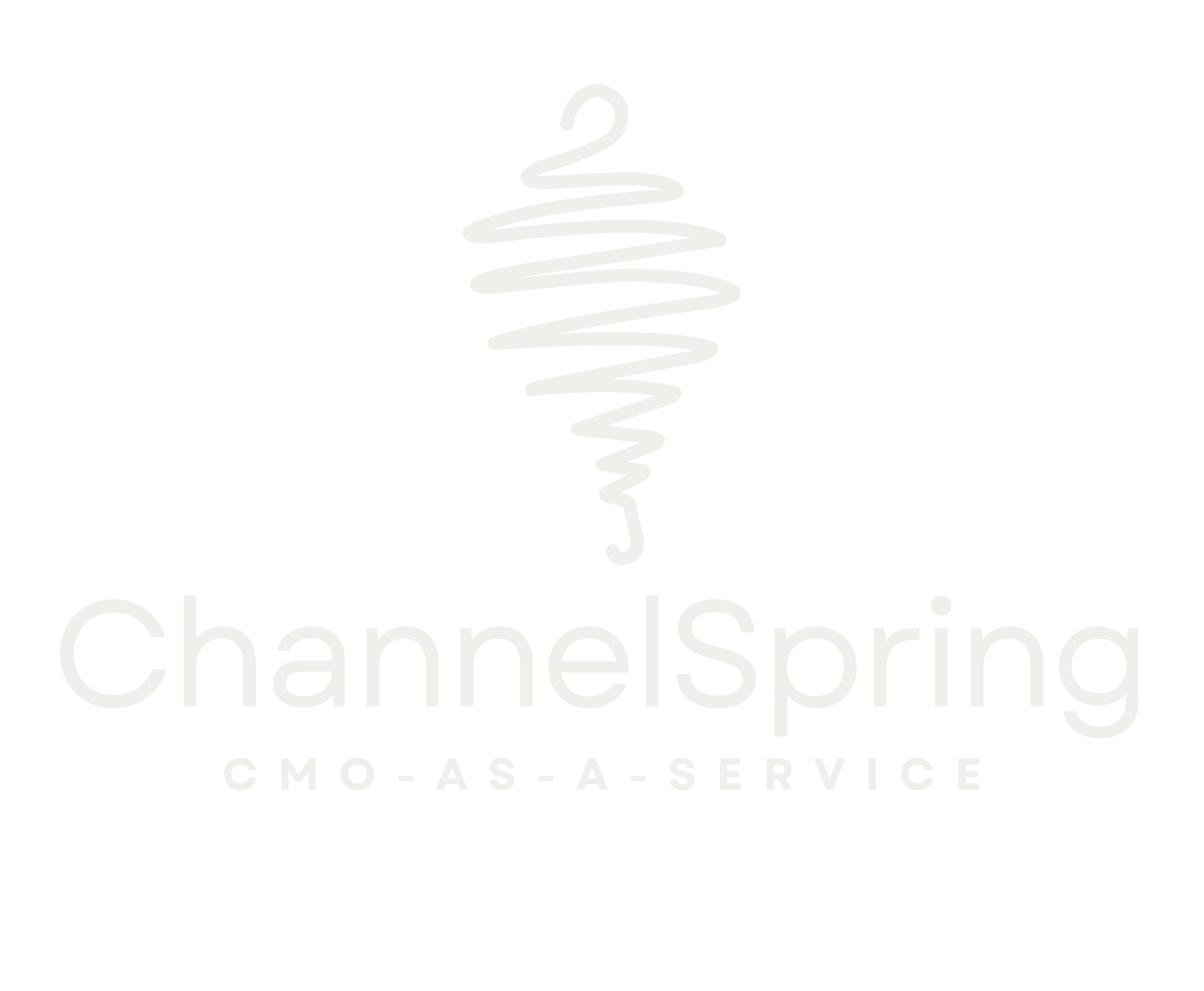 ChannelSpring logo: white, stylized spring shape above company name, 
